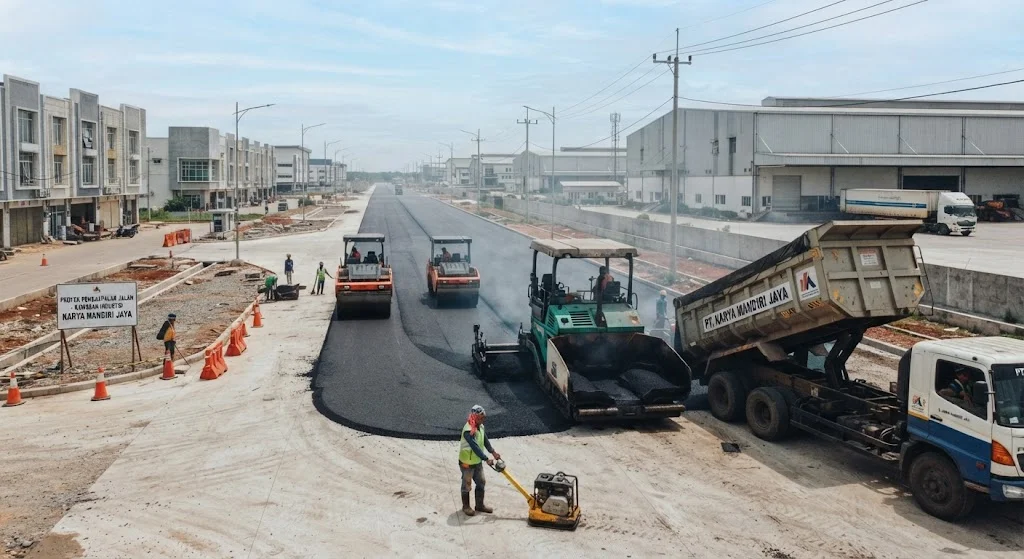 Pengaspalan Jalan Kawasan Industri